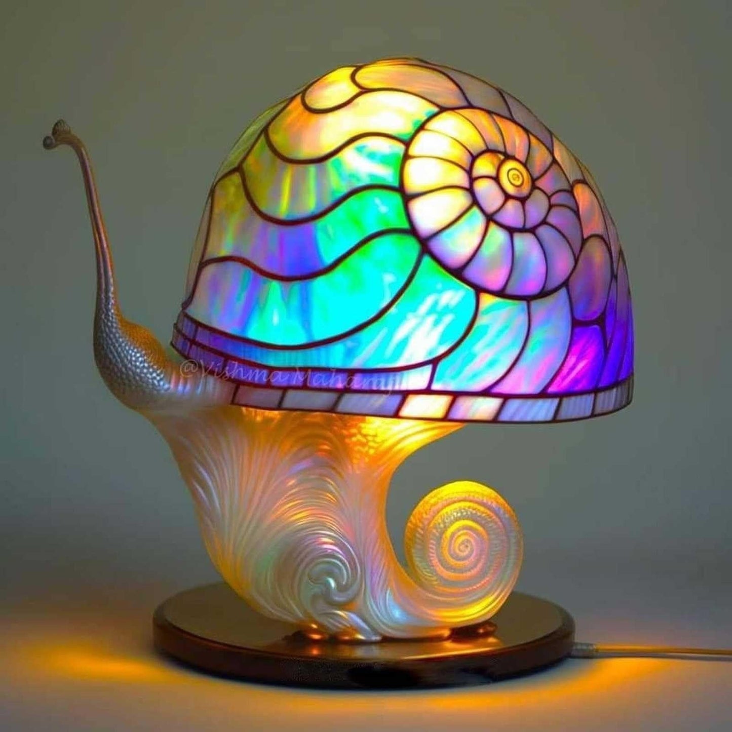 Painting Mushroom Table Lamp