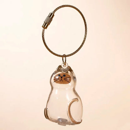 😻💕Cat Hair Collector Keychain Charm - Memorial Storage Box