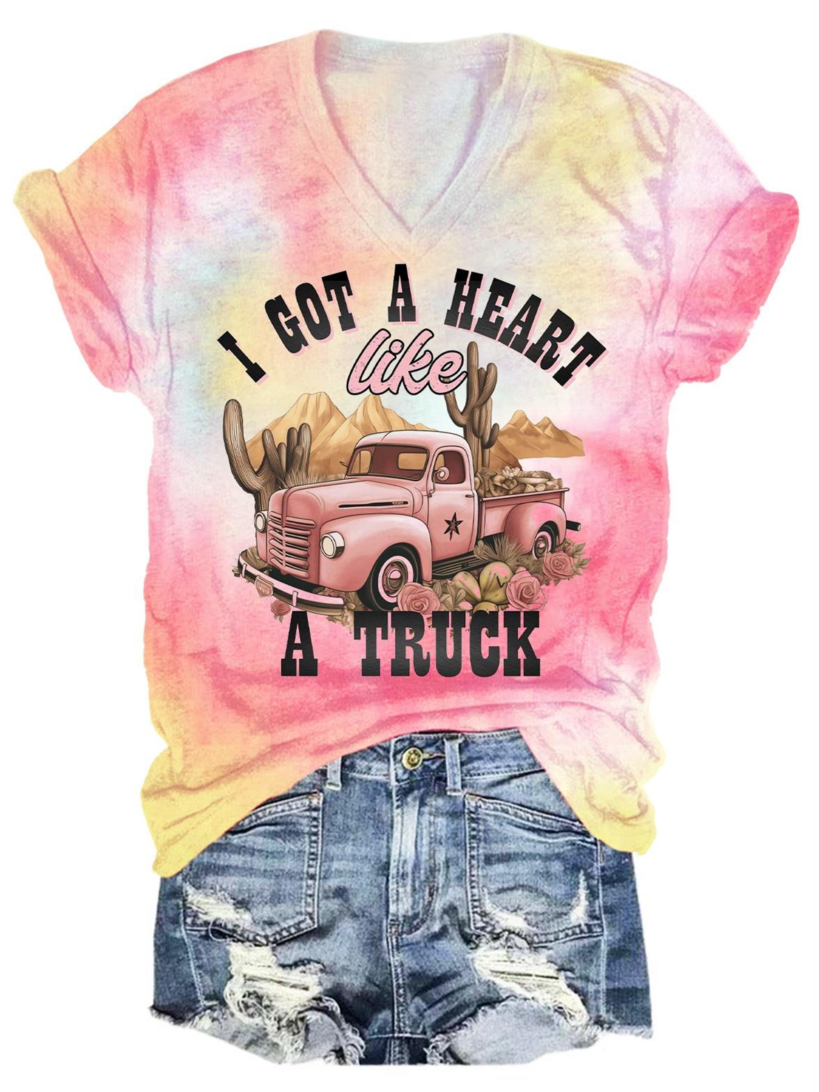 I Got A Heart Like A Truck Print T-Shirt