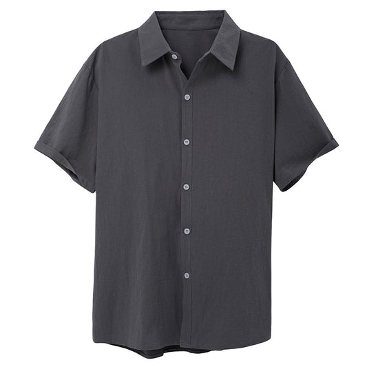 Men's pure cotton short sleeve shirt