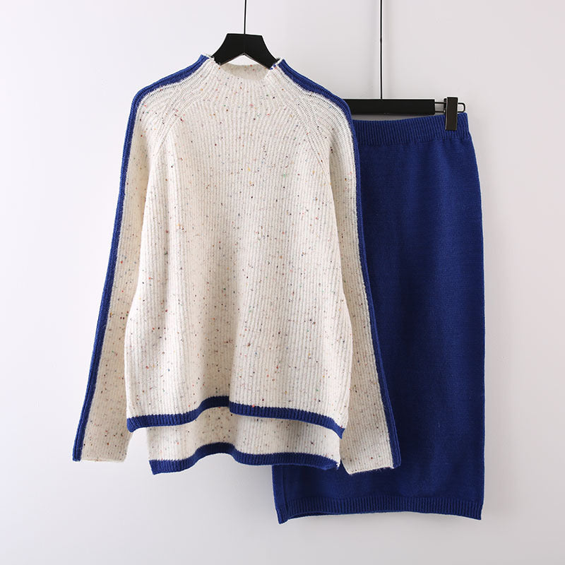 Elegant Package Hip Skirt With Sweater Top Two Pieces Sets