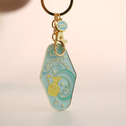 🔮Vintage Illustrated Zodiac Keychain