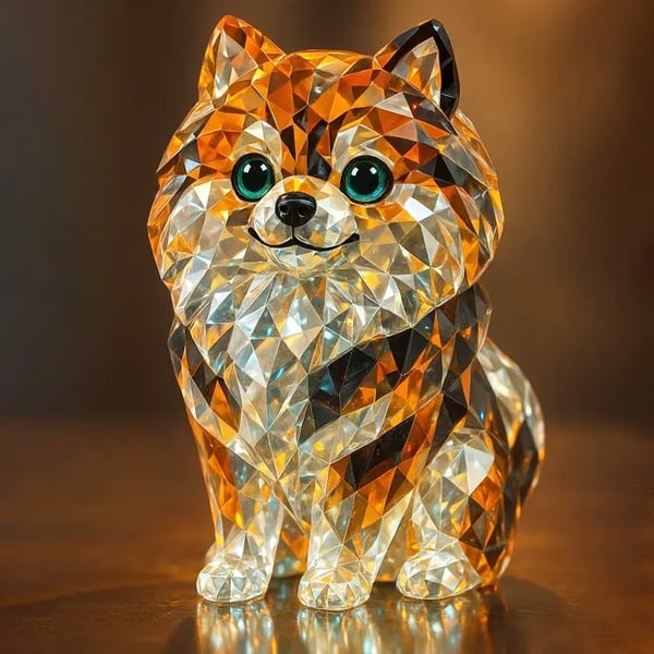 Crystal Dog Figurine – Elegant Companion in Sparkling Form