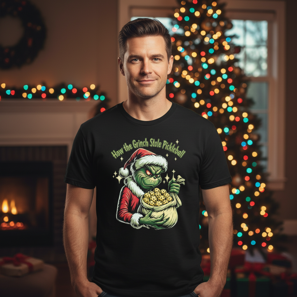 💚 How the Grinch Stole Pickleball Holiday Tee