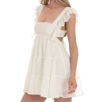 Ruffle Strap Babydoll Ruffle Dress