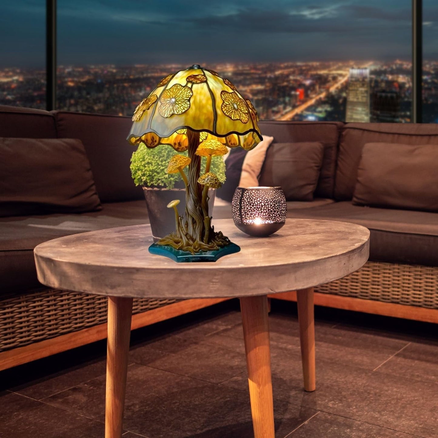 Painting Mushroom Table Lamp