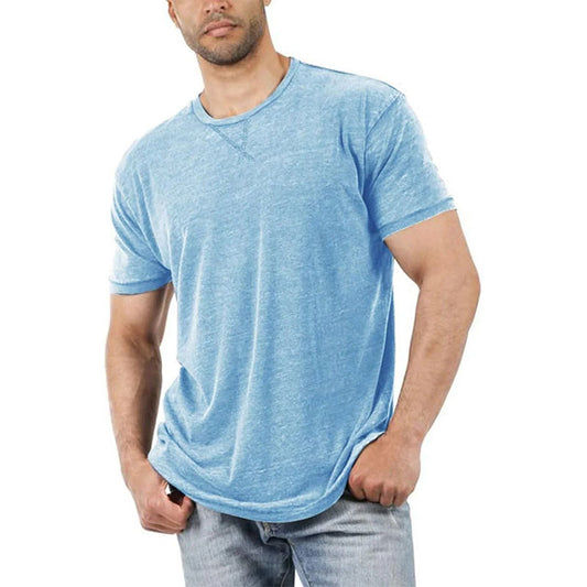 Men's Short Sleeve T-Shirts Casual Crew Neck Tee Shirt Summer Soft Tops