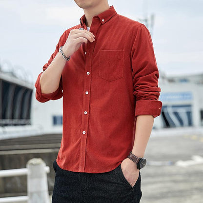 Corduroy Men's Long Sleeve Shirt