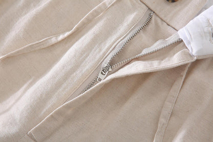 Men's Lightweight Linen Cropped Pants