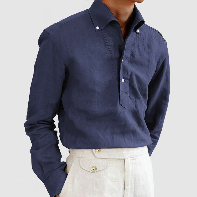 Gentleman's Cotton Linen Long Sleeve Shirt