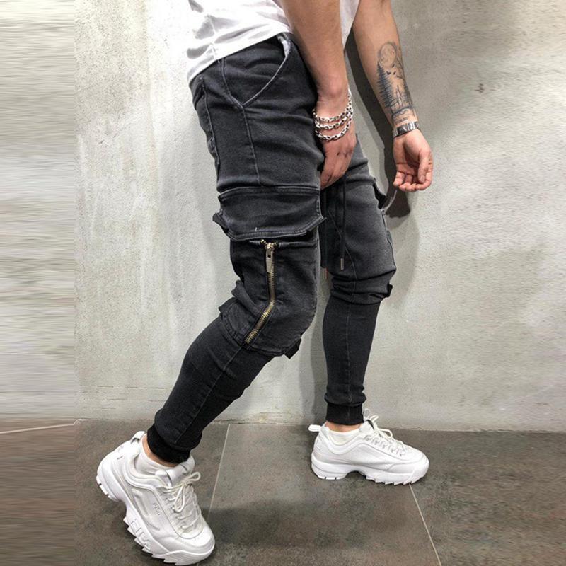 Men's Fashion Belted Jeans Pants