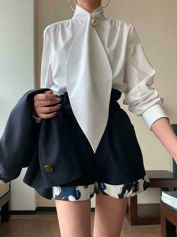 White Inspired Designer Oversize Tops Shirt Blouse