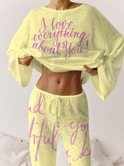 Women's Pink Long Sleeve Cotton Homewear Set