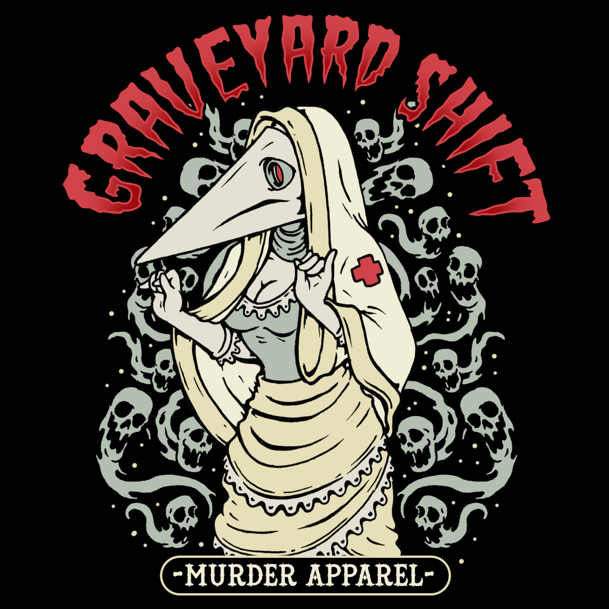 Plague Nurse Graveyard Shift T-Shirt