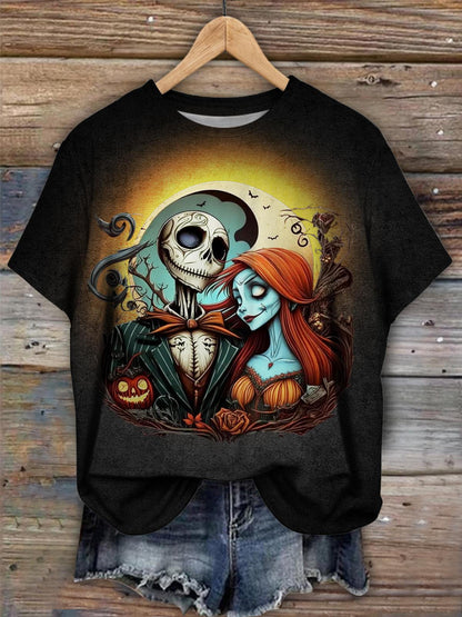 Women's Marvelous Halloween Monster Jack Crew Neck T-shirt