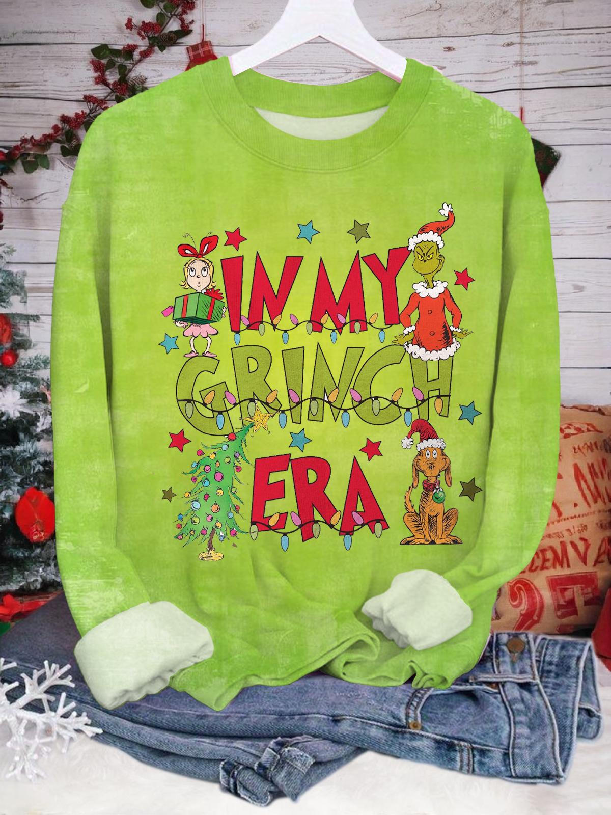 In My Era Sublimation Christmas Movie Printed Long Sleeve Casual Top