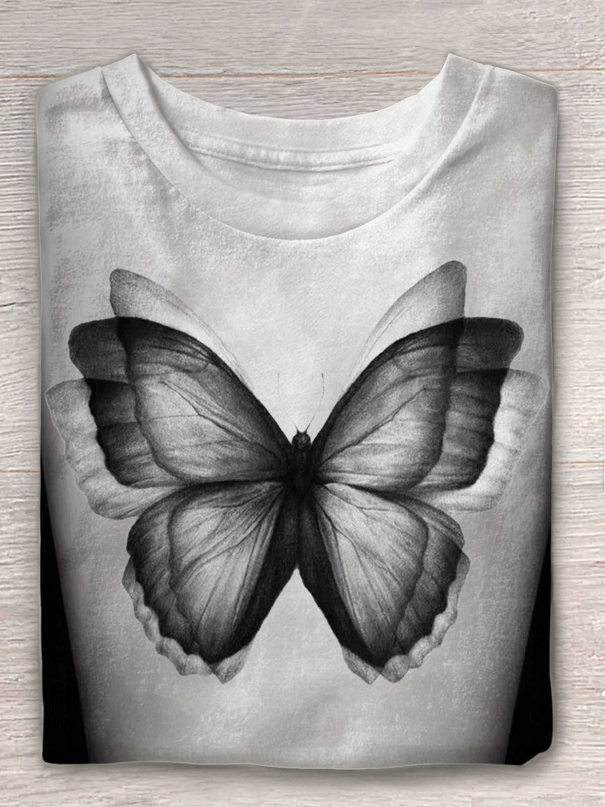 Abstract Butterfly Art Crew Neck T-shirt