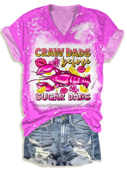 Crayfish Season Print V-neck T-Shirt