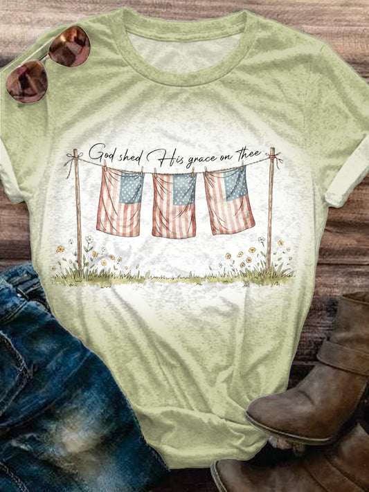 God Blesses You Crew Neck T-shirt