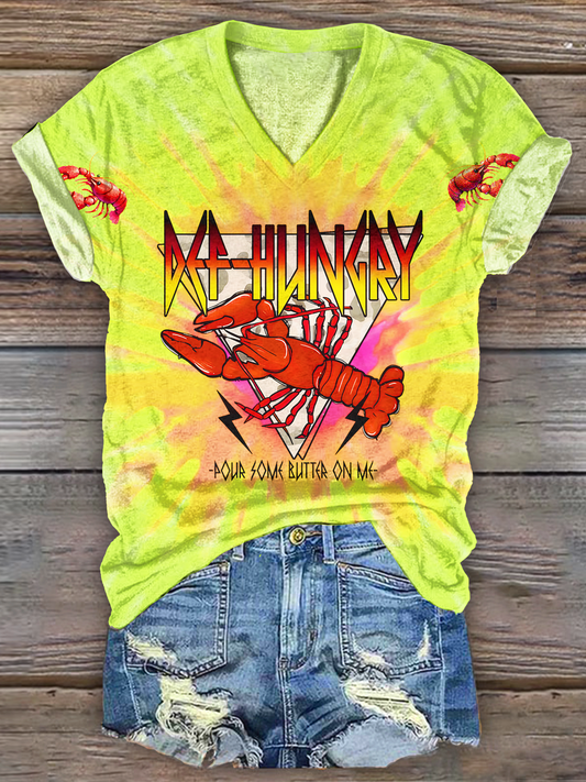 Def-Hungry Pour Some Butter On Me V-neck T-Shirt