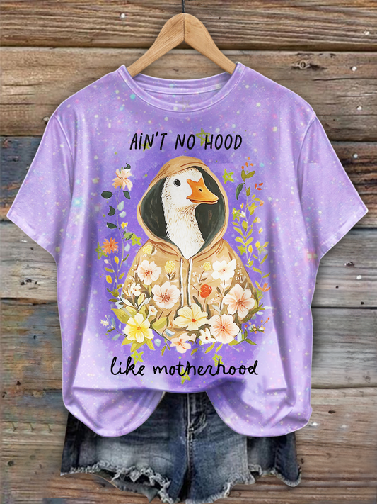 Aid't No Hood Like Motherhood Crew Neck T-shirt