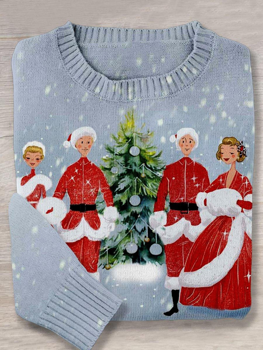 Merry White Christmas Xmas Crew Neck Sweater