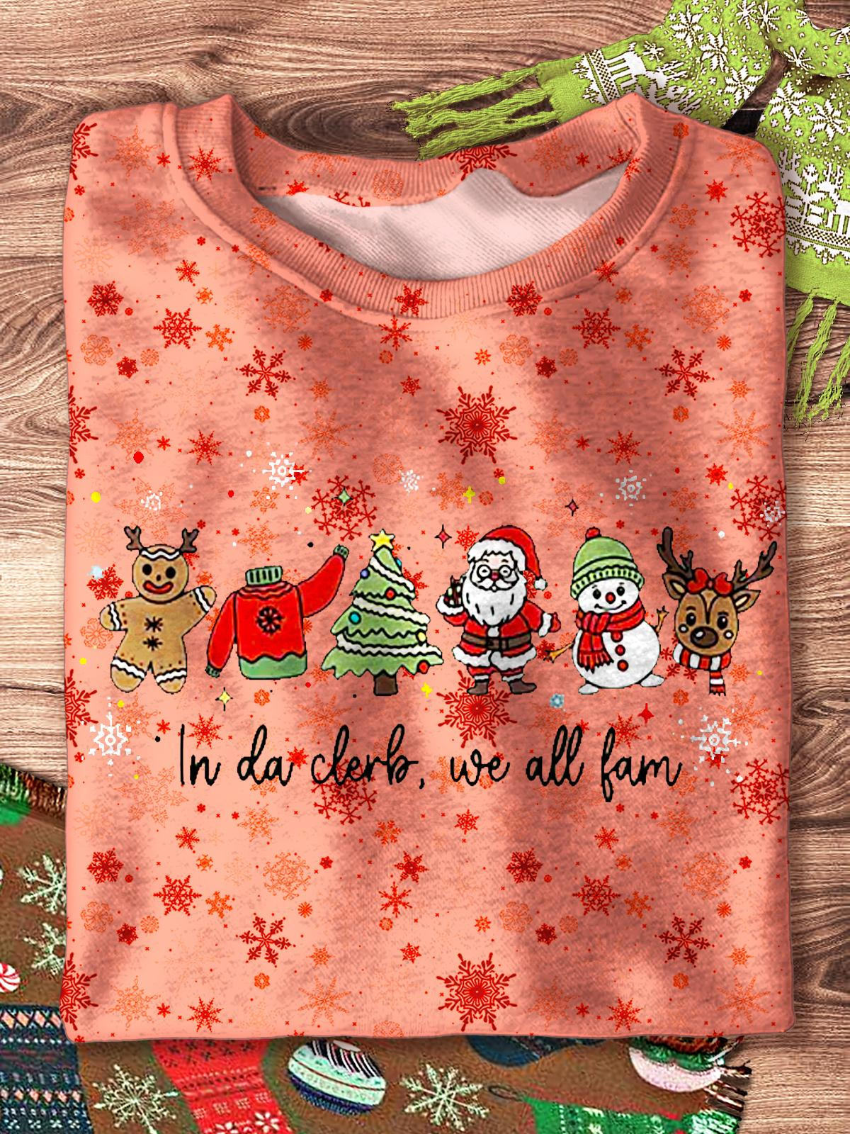 Women's Home Christmas Printed Long Sleeve Casual Top