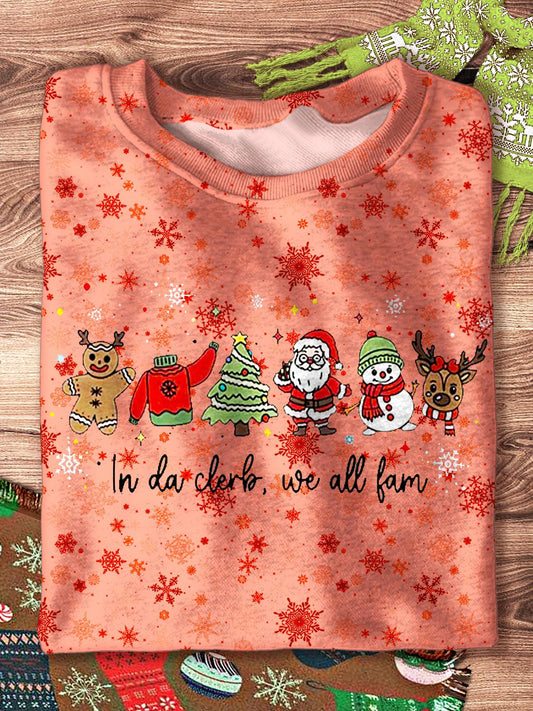 Women's Home Christmas Printed Long Sleeve Casual Top