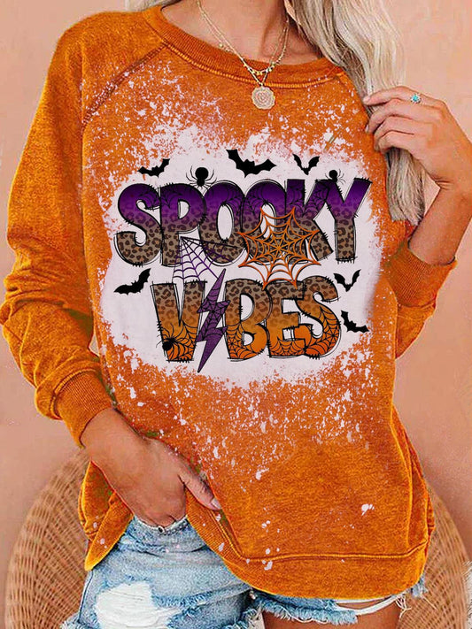 Spooky Vibes Long Sleeve Casual Top