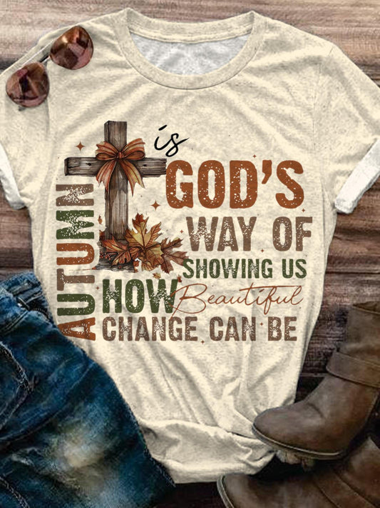 God Guides Us Crew Neck T-shirt