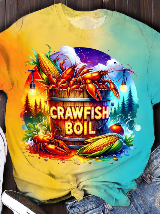 Crawfish Boil Season Crew Neck T-shirt