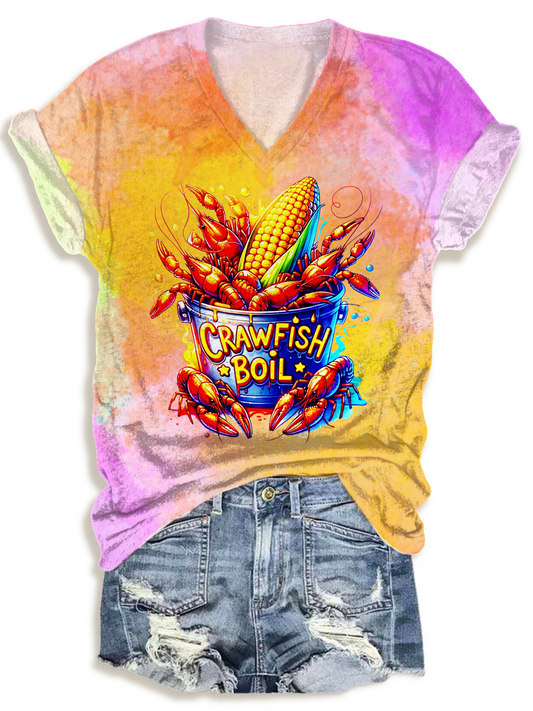 Crawfish Boil V-neck T-Shirt
