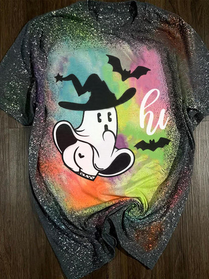 Halloween Ghost Print Casual Top