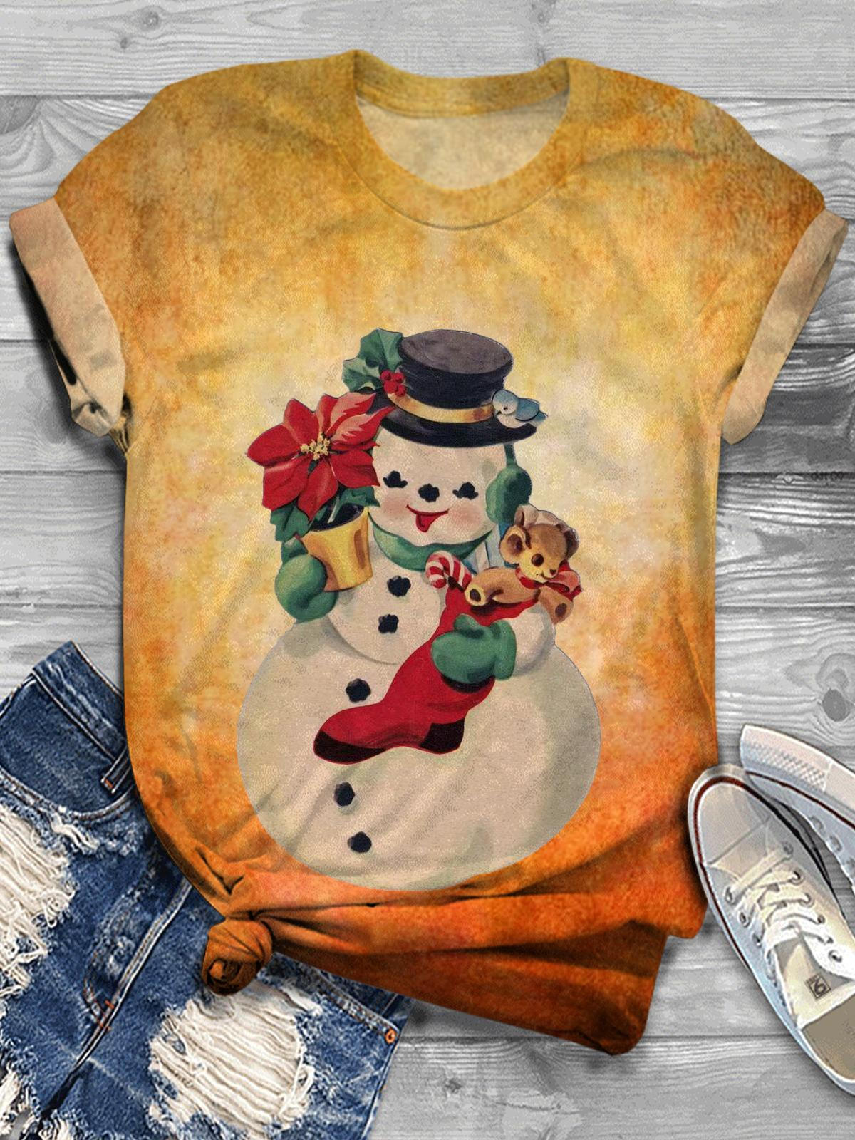 Dennison Snowmen Crew Neck T-shirt