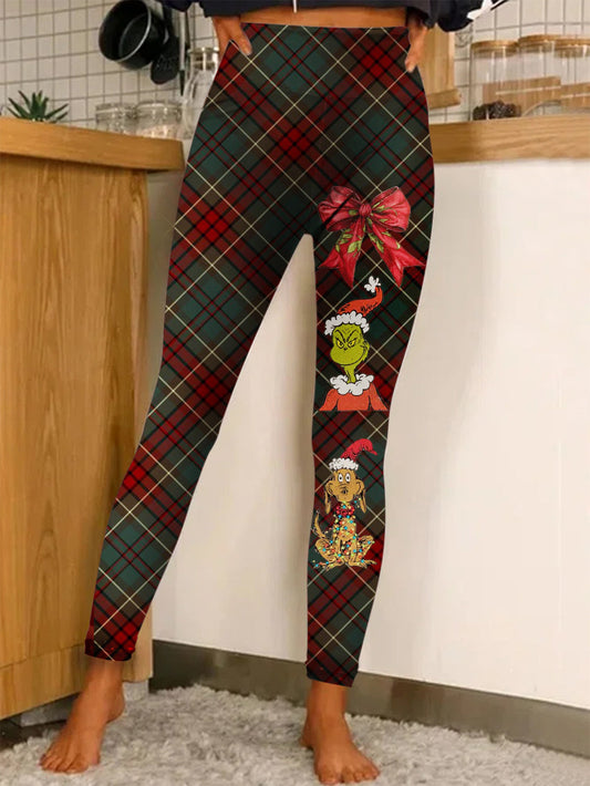 Christmas Classic Print Print Leggings