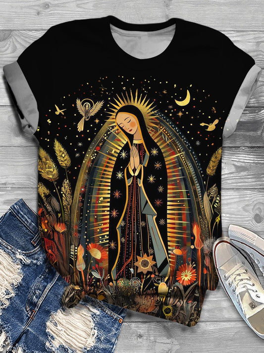 Women's Virgin Mary Crew Neck T-shirt