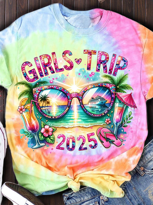 Girls Trip 2025 Friends Vacation Cruise Trip T-shirt