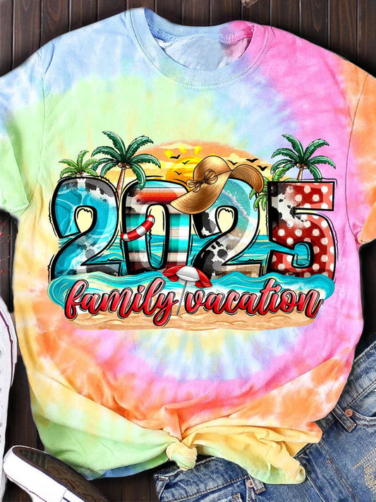 Family Vacation 2025 Crew Neck T-shirt