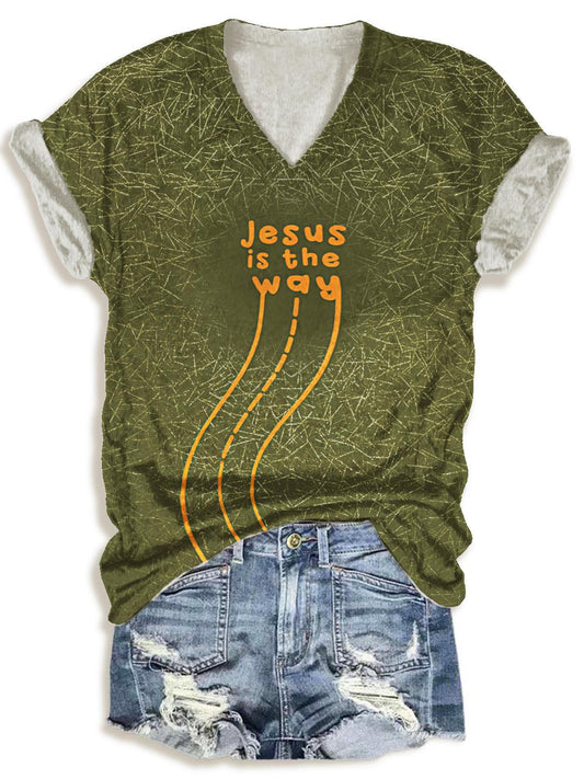 Jesus Direction V-Neck T-Shirt