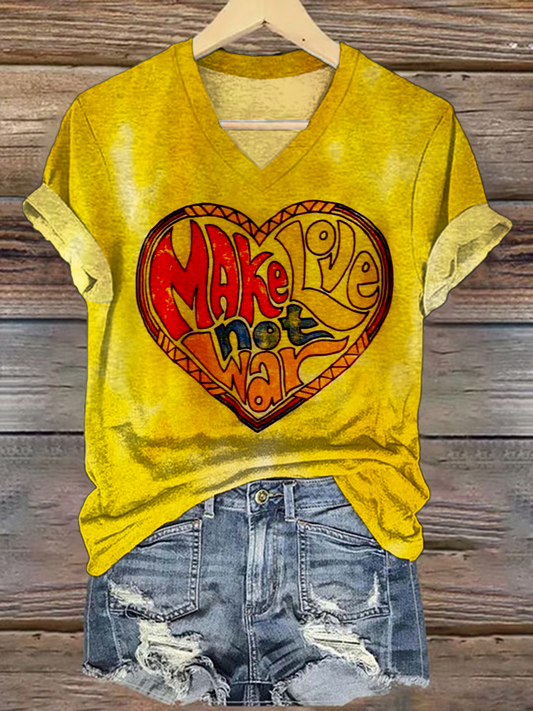 Make Love No War V-neck T-Shirt