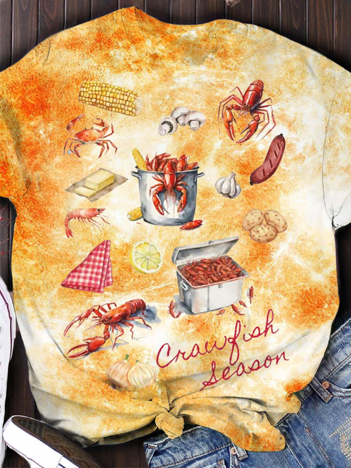 Crawfish Boil Coquette Crew Neck T-shirt