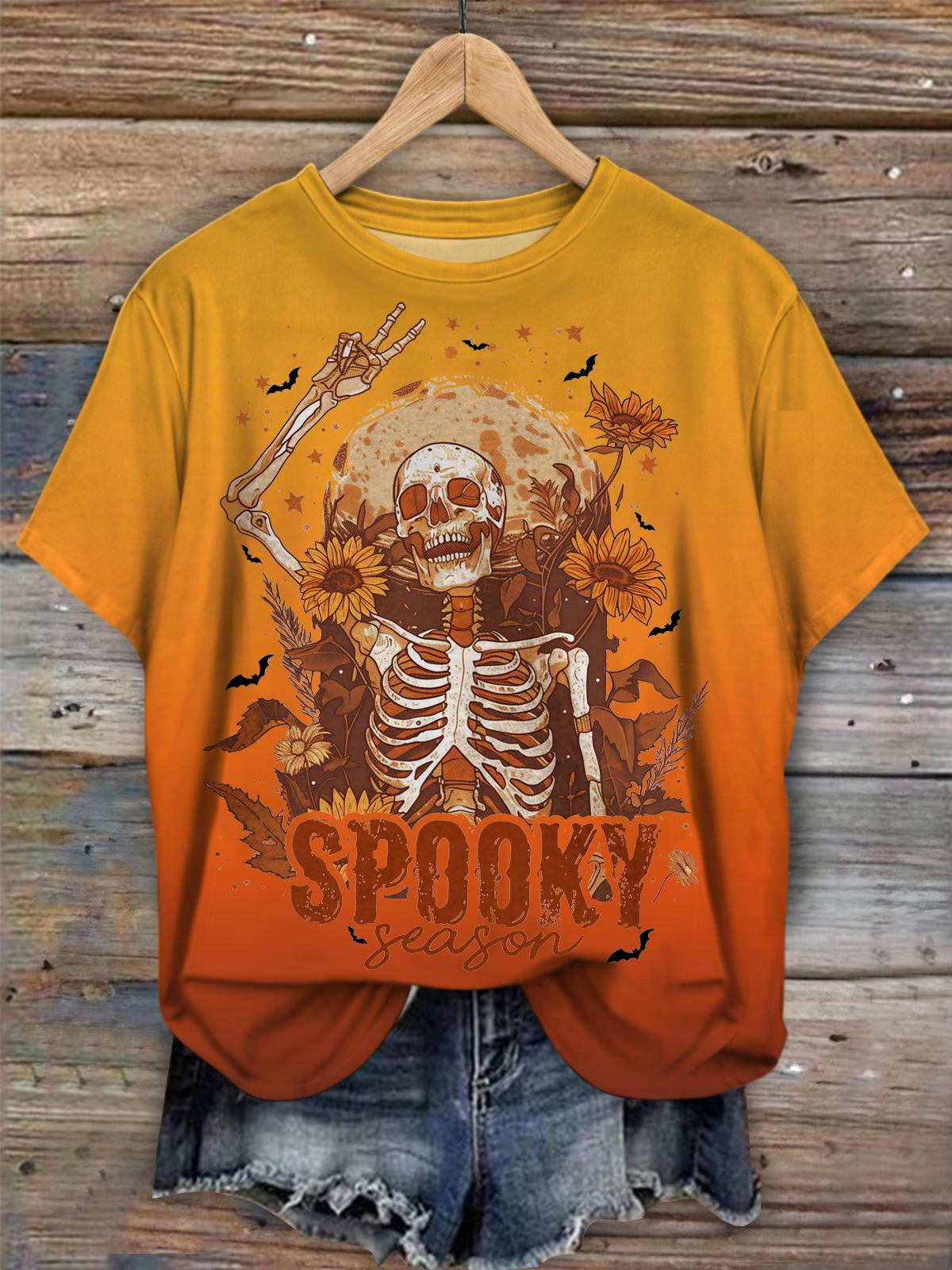 Spooky Season Halloween Crew Neck T-shirt