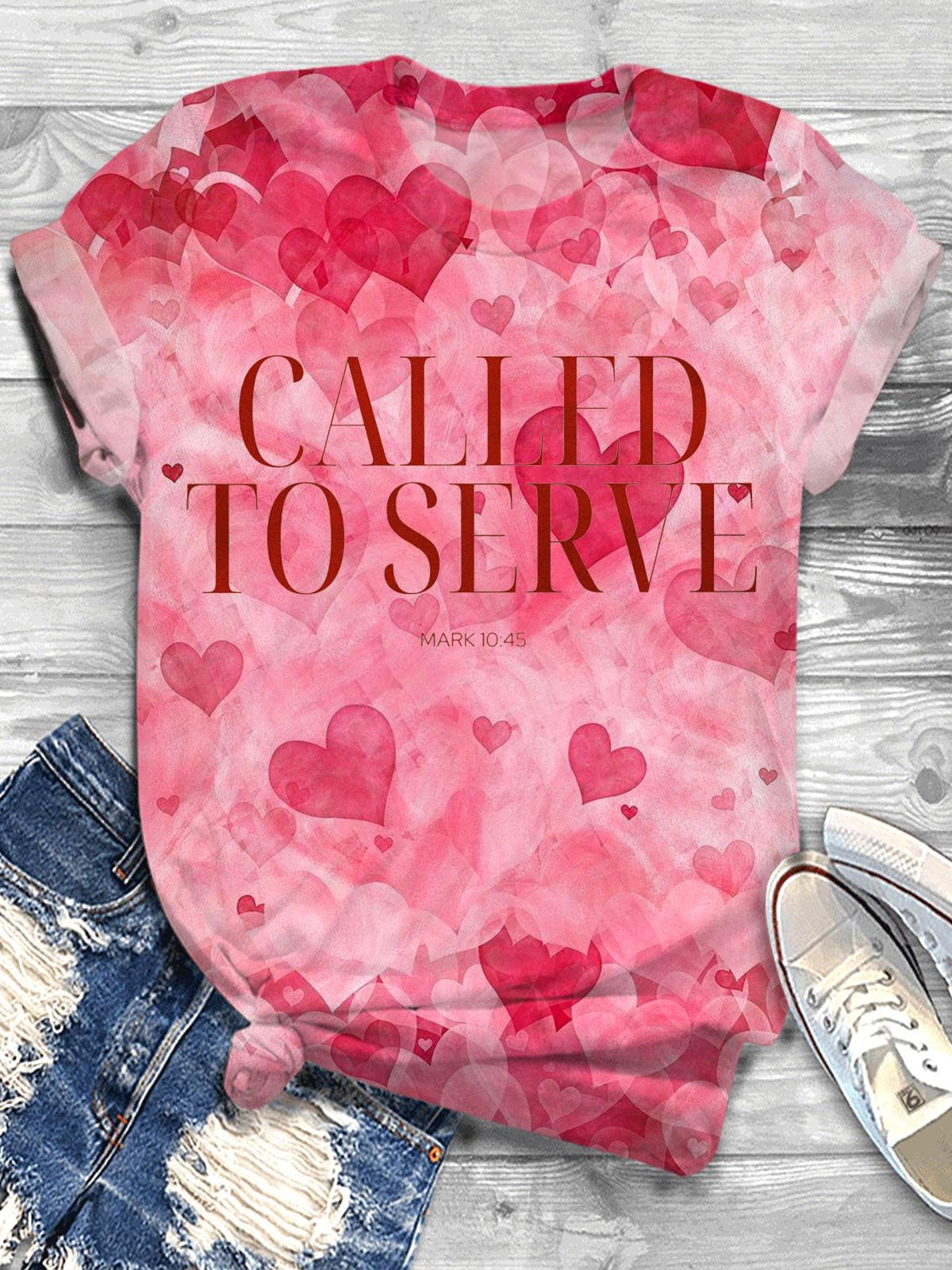 Called To Serve Christian Crew Neck T-shirt