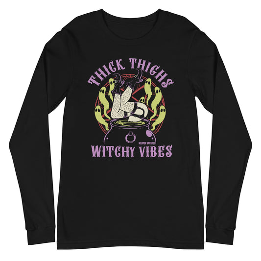 Thick Thighs Witchy Vibes Long Sleeve Shirt