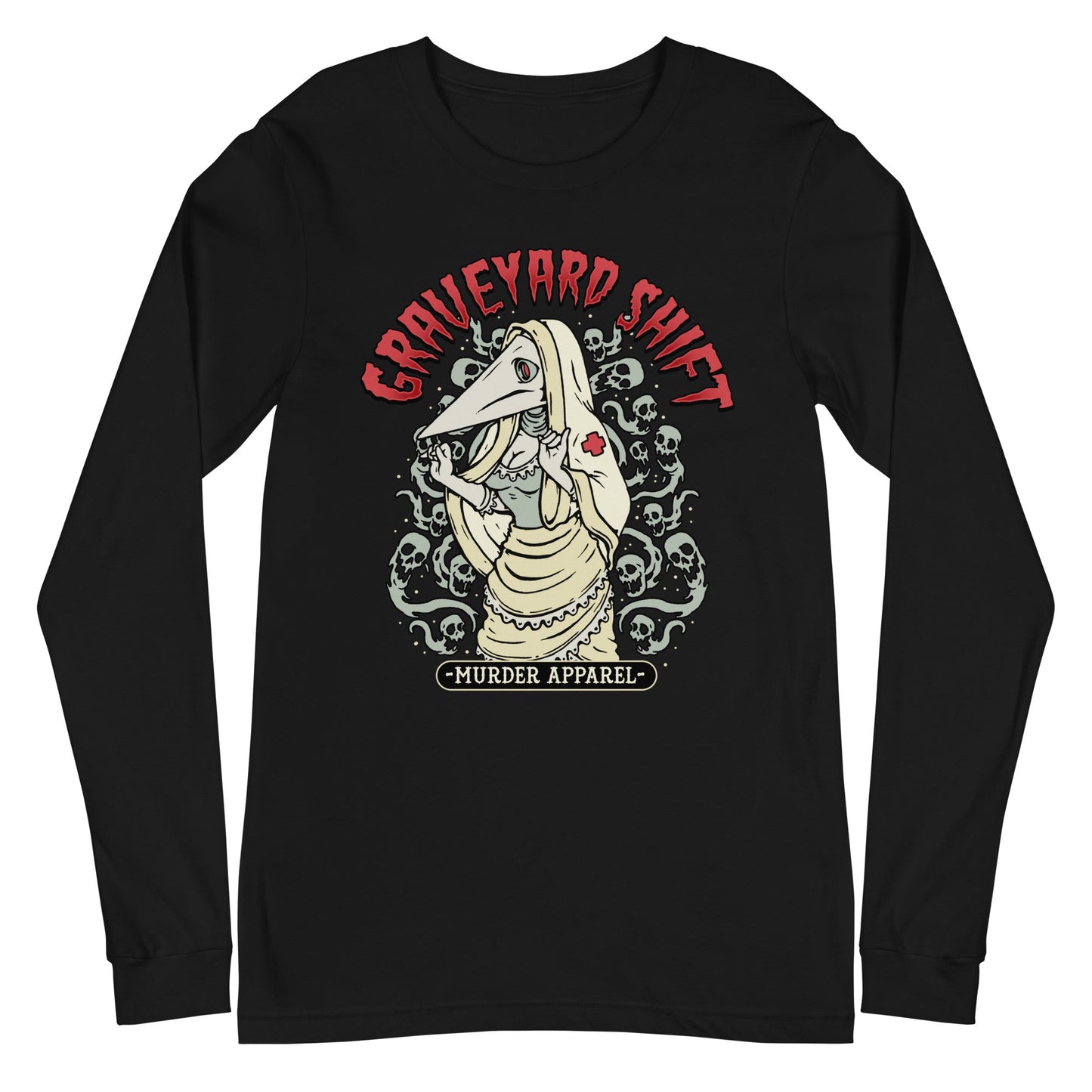 Plague Nurse Graveyard Shift Long Sleeve Shirt