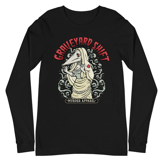 Plague Nurse Graveyard Shift Long Sleeve Shirt