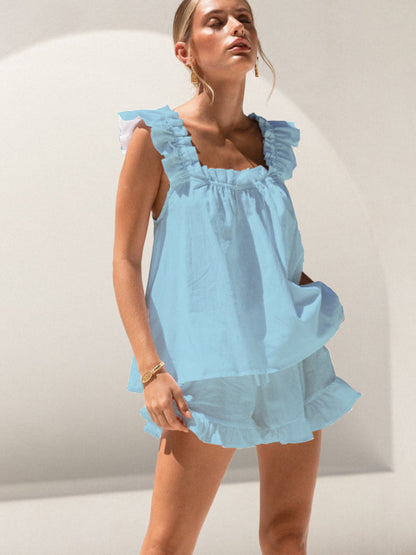 Women's Short Tank Top Shorts Pajama Set