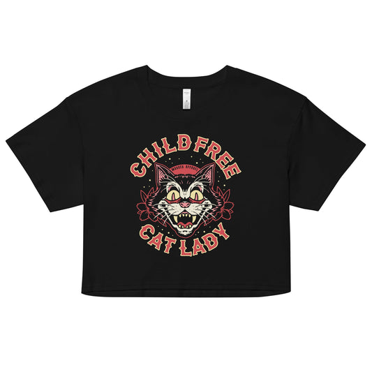 Childfree Cat Lady Crop Top