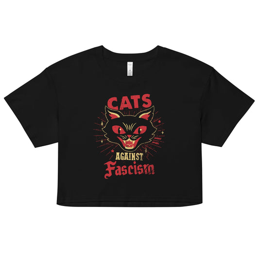 Cats Against Fascism Crop Top