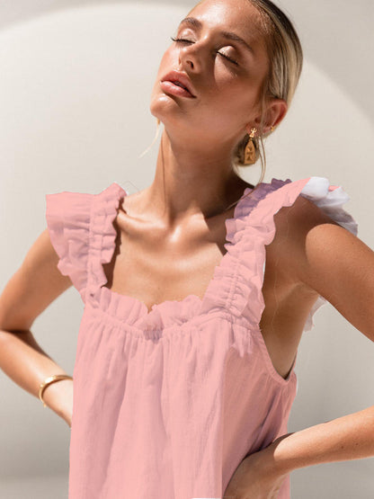 Women's Short Tank Top Shorts Pajama Set